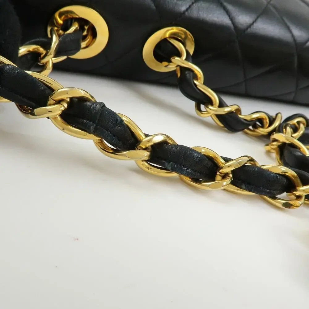 Chanel Matelasse Lambskin Jumbo 34 Flap Bag Black
